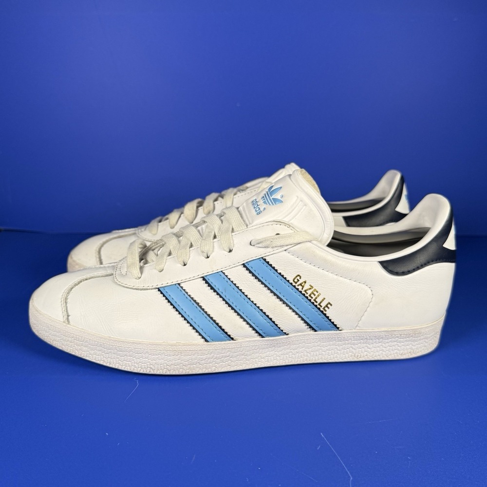 Adidas Originals Gazelle (WHITE/SEMI BLUE BURST/NIGHT INDIGO) Men's 9 IG6210